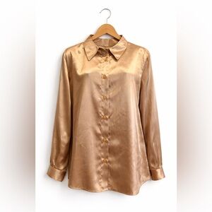 Kathie Lee Collection Gold Button Down Shirt